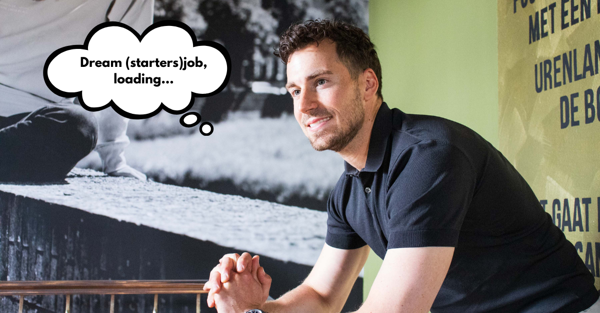 Beau Kuipers starend naar buiten met een startersbaan in gedachte